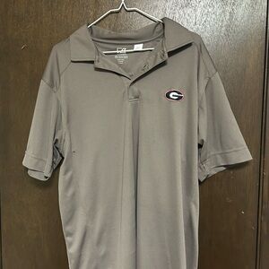 Georgia Bulldogs Cutter & Buck Gray Polo with Logo